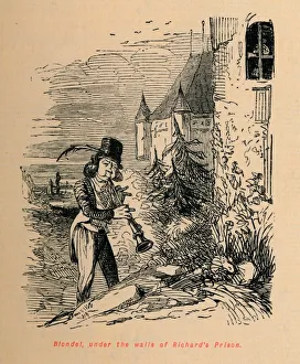Blondel, under the walls of Richards Prison, c1860, (c1860). Artist: John Leech