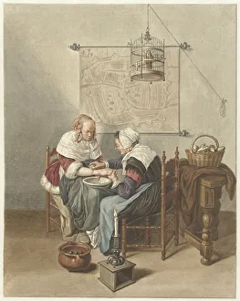 Brekelenkam Quiringh Van Prints: The bloodletting, 1776. Creator: Abraham Delfos
