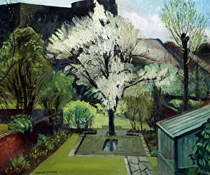 Greenhouse Prints: Blossom in a London garden, 1930s. Creator: Robert Kirkland Jamieson