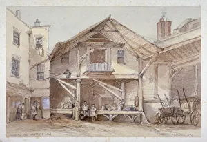 Thomas Colman Prints: Blossoms Inn, Lawrence Lane, City of London, 1854