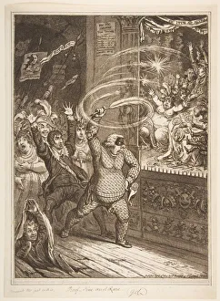 Professional Prints: Blowing-up the Pic-Nic s; -or-Harlequin Quixote Attacking the Puppets, vide Totten