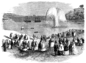 Plymouth Devon England Prints: The Blowing Up of the Vanguard Rock at Plymouth on Friday
