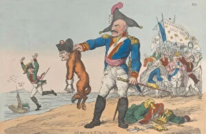 Corsica Collection: Blucher the Brave Extracting the Groan of Abdication from the Corsican Blood Houn
