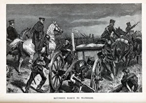 Bluchers Marsh to Waterloo, 1882. Artist: Anonymous