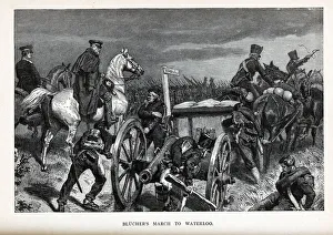 Waterloo Prints: Bluchers Marsh to Waterloo, 1882. Artist: Anonymous