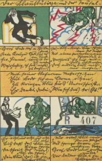 Comic Collection: The Blue-Blooded Man and the Devil (Der Blaublütige und der Teufel), 1911. Creator: Moritz Jung