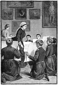 Christs Hospital School Gallery: Blue-coat boys at Buckingham Palace, mid-late 19th century, (1900).Artist: W Stacey