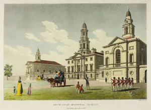 Dublin County Dublin Ireland Gallery: Blue-Coat Hospital, Dublin, published March 1798. Creator: James Malton