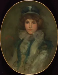 Whistler J Mcneill Prints: Blue and Coral: The Little Blue Bonnet, 1898. Creator: James Abbott McNeill Whistler