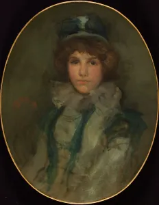 Whistler J Mcneill Prints: Blue and Coral: The Little Blue Bonnet, 1898. Creator: James Abbott McNeill Whistler