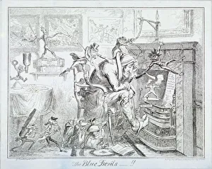 The Blue Devils, 1835. Artist: George Cruikshank