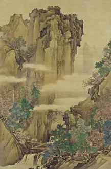 Tokyo Prints: Blue and Green Landscape, 1822. Creator: Buncho, Tani (1763-1841)