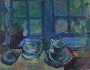 Kitchenware Prints: The Blue Kitchen, 1913. Creator: Ludvig Karsten