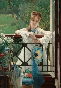 Stevens Prints: The Blue Ribbon, ca 1894. Creator: Stevens, Alfred (1823-1906)