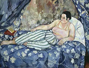 Suzanne 1865 1938 Prints: The Blue Room (La chambre bleue), 1923. Creator: Valadon, Suzanne (1865-1938)