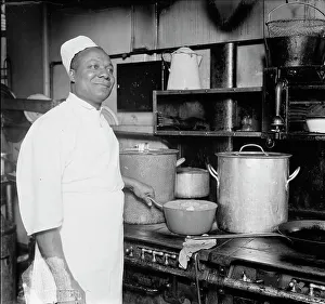 Cooking Pots Prints: Blue Triangle Chef C.P. Harris