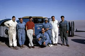 Designer Collection: Bluebird CN7 support crew, Ken Norris (3rd from left), Leo Villa (3rd from right)