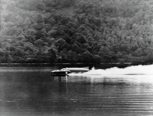 Donald Prints: Bluebird on Coniston Water, Cumbria, November 1958