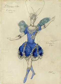 Bluebird. Costume design for the ballet Sleeping Beauty by P. Tchaikovsky Bluebird. Costume design for the ballet Sleeping Beauty by P. Tchaikovsky