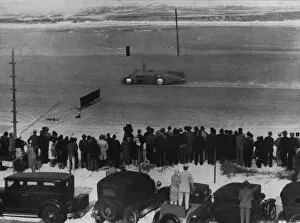 Bluebird on run at Daytona 1935. Creator: Unknown