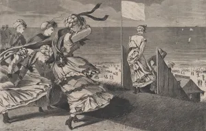 Images Dated 10th November 2020: On the Bluff at Long Branch, at the Bathing Hour (Harpers Weekly, Vol