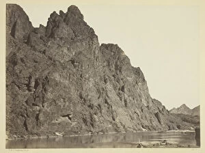 Colorado River Gallery: Bluff Opposite Big Horn Camp, Black Cañon, Colorado River, 1871. Creator: Tim O'Sullivan