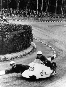 Bend Prints: BMW Motorbike and sidecar combination, 1957