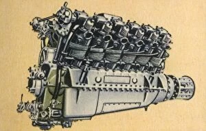 Josef Gallery: BMW VIIa aircraft engine, 1920s, (1932). Creator: Unknown
