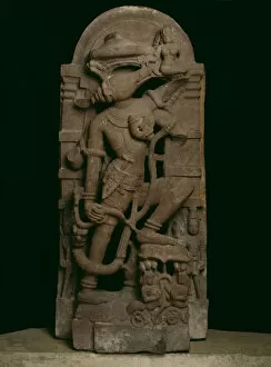 Boar Gallery: Boar Incarnation of God Vishnu (Varaha) Lifting the Earth Goddess Bhudevi, 11th century