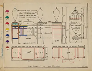 Instructions Prints: Side Board, 1936. Creator: John Dieterich