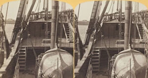On board the Caravel Santa Marie, looking aft, 1887 / 93. Creator: Henry Hamilton Bennett