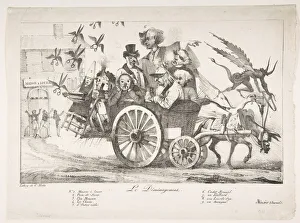 Censorship Prints: The Board of Censors Moves Out, 1822. Creator: Eugene Delacroix