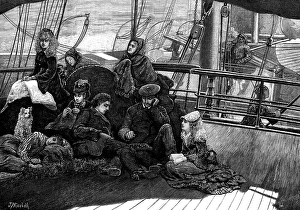 Rigging Prints: On board the Dundee steamer, 1873. Creator: William Biscombe Gardner