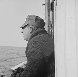 On board the fishing boat Alden out of Gloucester, Massachusetts, 1943. Creator: Gordon Parks