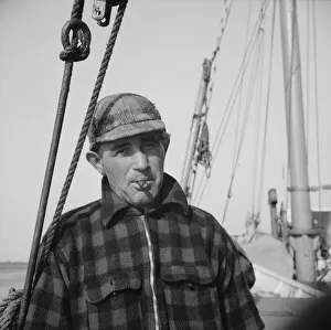 On board the fishing boat Alden out of Gloucester, Massachusetts, 1943. Creator: Gordon Parks