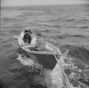 On board the fishing boat Alden, out of Gloucester, Massachusetts, 1943. Creator: Gordon Parks