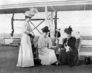 Victoria And Albert Iii Gallery: On board the royal yacht Victoria and Albert III, 1908.Artist: Queen Alexandra