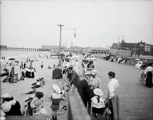 Coastal Resort Prints: Board walk & beach, Asbury Park, N