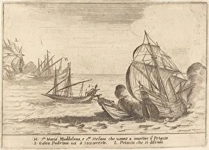 Boarding of the Petaccio, 1617. Creator: Jacques Callot