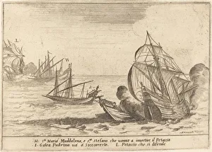 Capturing Collection: Boarding of the Petaccio, 1617. Creator: Jacques Callot