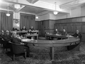Barnsley Gallery: Boardroom scene at the Barnsley Co-op, South Yorkshire, 1957. Artist: Michael Walters