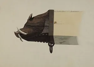 Boar Gallery: Boars Head, c. 1941. Creator: Joseph Goldberg