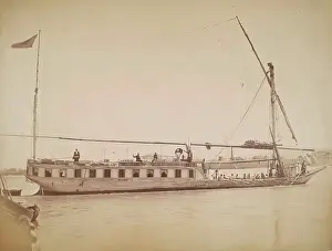 John Everett Prints: Boat, Africa, from an album compiled by Sir John Everett Millais