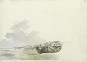 Schotel Johannes Christiaan Prints: Boat on a beach, 1797-1838. Creator: Johannes Christiaan Schotel