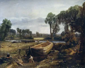 Boatbuilding Prints: Boat Building Near Flatford Mill, 1815, (1912). Artist: John Constable