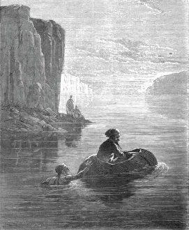 Boat of Bullock's-hide on Lake Tsana; A journey through Soudan and Western Abyssinia... 1875. Creator: Unknown