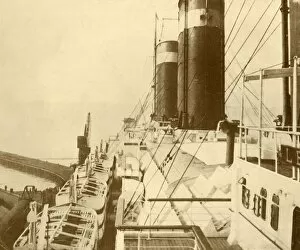 Funnels Gallery: Boat Deck of the Leviathan. c1930. Creator: Unknown