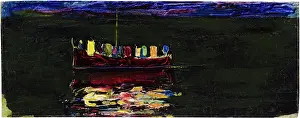 Nonrepresentational Prints: Boat with Lantern (Rapallo), 1906. Creator: Kandinsky, Wassily Vasilyevich (1866-1944)