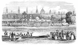 University Gallery: The Boat Race, 1844. Creator: Unknown