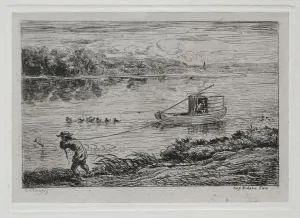 1817 1878 Prints: The Boat Trip: Cabin Boy Hauling the Tow-Rope or Hauling by Rope, 1861